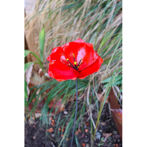 Coquelicot métal artisanal