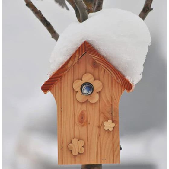 Nichoir à Mésange Bleue Dobar® - Bois FSC - Trou 28mm - Protection Oiseaux Sauvages - Marron