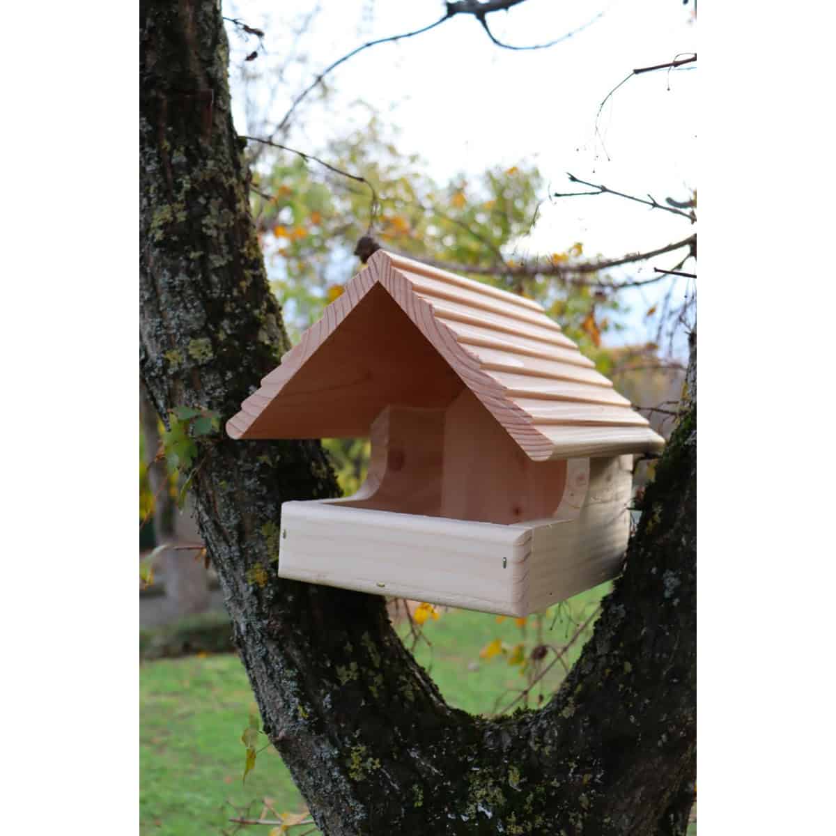 Nid en bois Hut pour les oiseaux de la nature (rouge gorge, gobemouche et  rouge queue