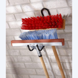 Crochet double mural en acier noir (les 2)