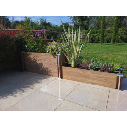 Jardinière rectangle en grès cérame 30 x 30 x 90 cm