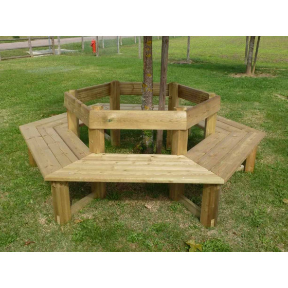 Banc tour d'arbre en bois pour adulte