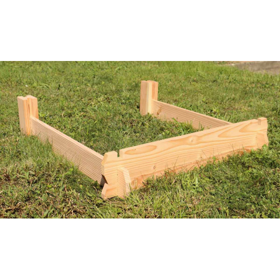 Rectangle potager en bois hauteur 22 cm