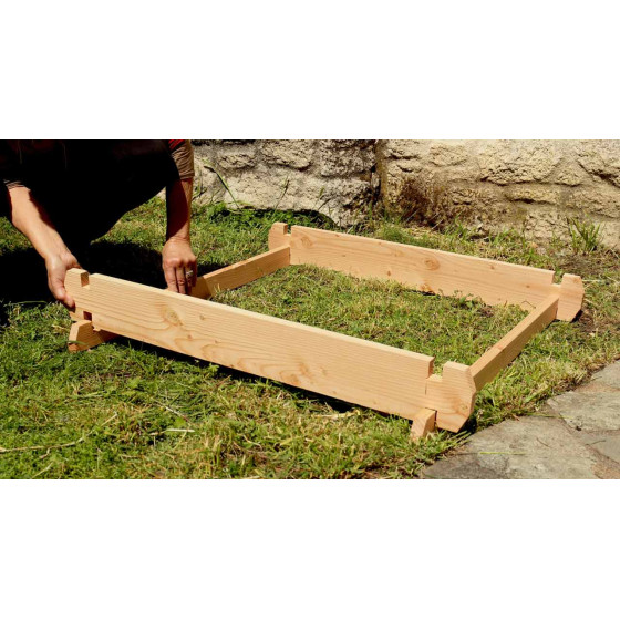 Carré potager en bois non traité H 22 cm