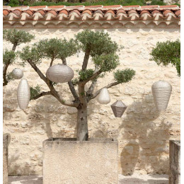 Lanterne solaire extérieur à suspendre forme ovale