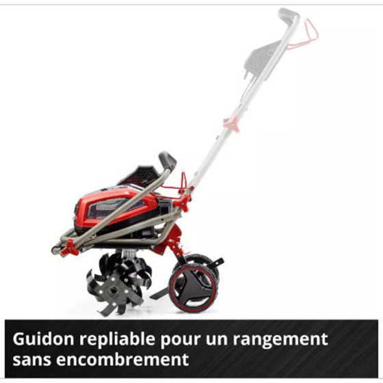 Motobineuse sans fil avec guidon repliable