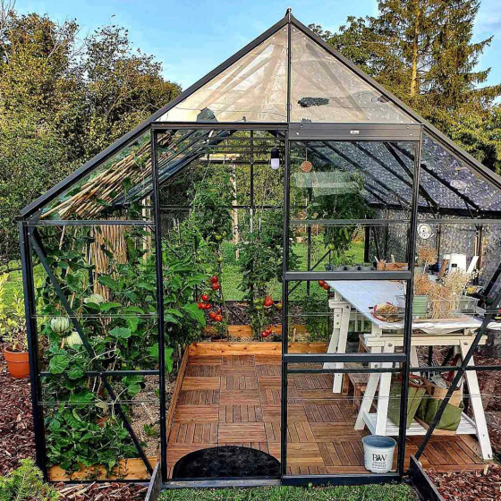 Serre en aluminium gris anthracite