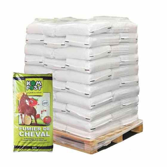 fumier de cheval palette de 48 sacs de 20 kg