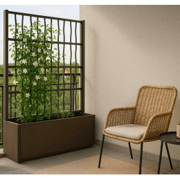 Jardinière avec treillis pour plante grimpante