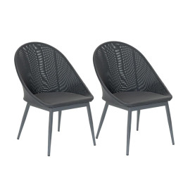 Fauteuil de jardin en aluminium et textilene (les 2)
