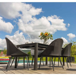 Fauteuil de jardin en aluminium et textilene (les 2)