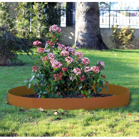bordure tour d'arbre acier fer vieilli
