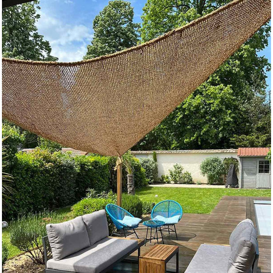 voile d ombrage triangulaire en coco