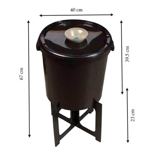 Kit d'arrosage Iriso réserve d'eau 30 L avec trepied dimensions