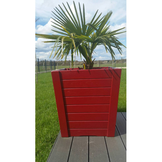 bac conique bois français couleur rouge