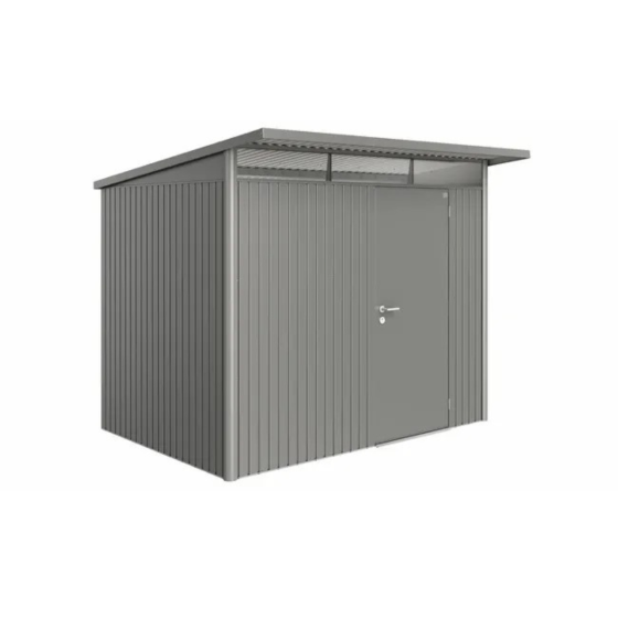 abri de jardin haut de gamme AvantGarde gris quartz metallique