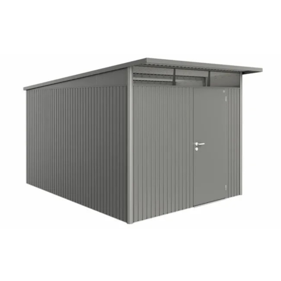 abri de jardin en acier galvanise AvantGarde 8,35 m² gris quartz metallique