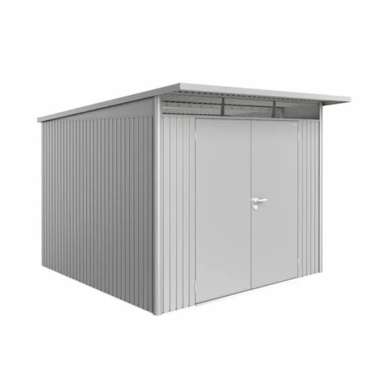 abri de jardin Biohort AvantGarde A7 6,35 m² argent metallique