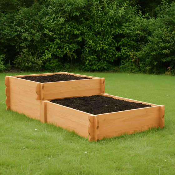 carre potager escalier en bois douglas