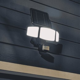 spot exterieur solaire puissant 3 tetes pivotantes