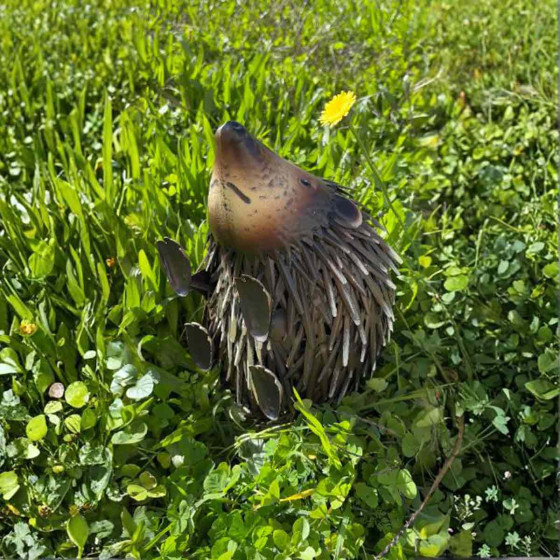 herisson decoratif en metal