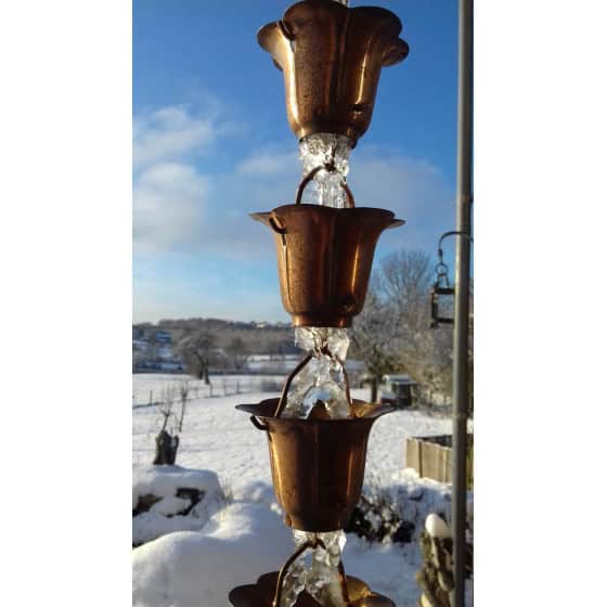 Chaîne de gouttiere en cuivre