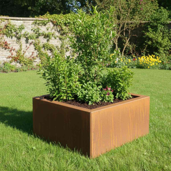 bac a fleur acier corten Fabrication française