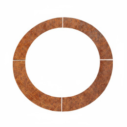 bordure en acier corten rond pour habiller pied arbre