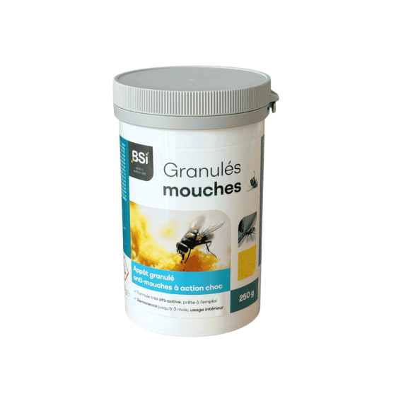 granule jaunes anti mouche pour se debarrasser des mouches