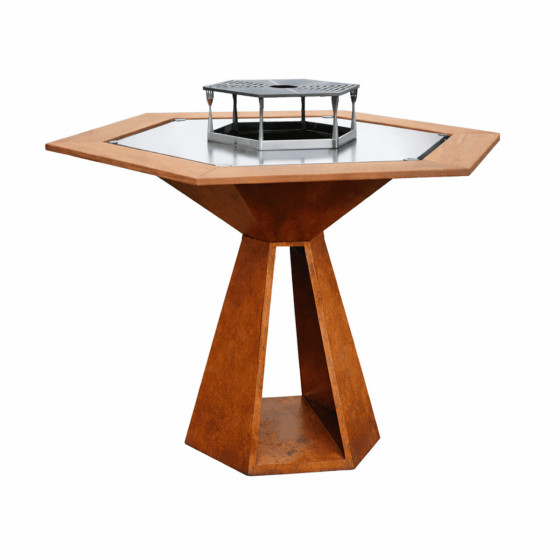 Brasero plancha en acier corten Made in France