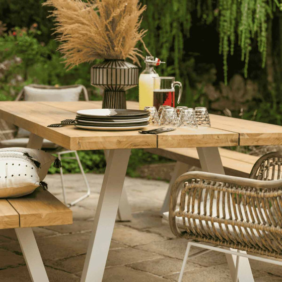 grande table en teck rectangulaire SEYCHELLES