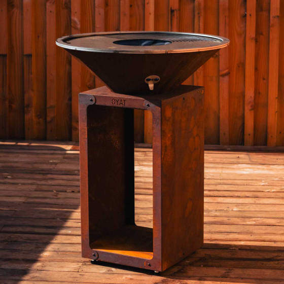 brasero en acier corten