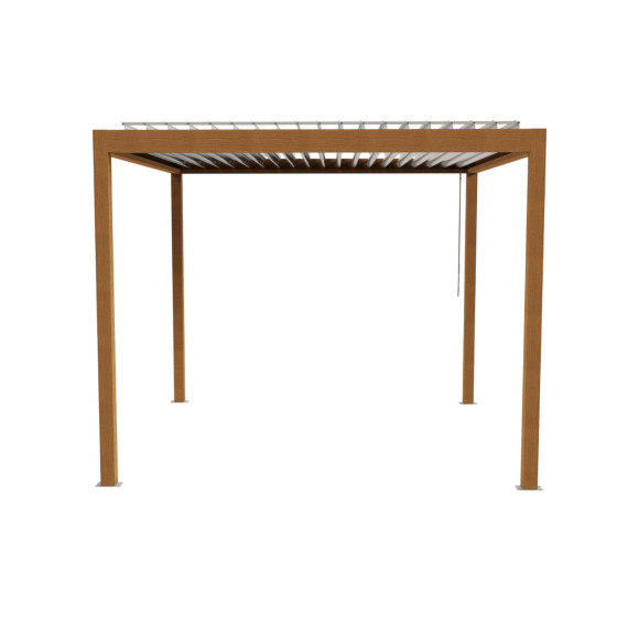 pergola bioclimatique aluminium couleur bois