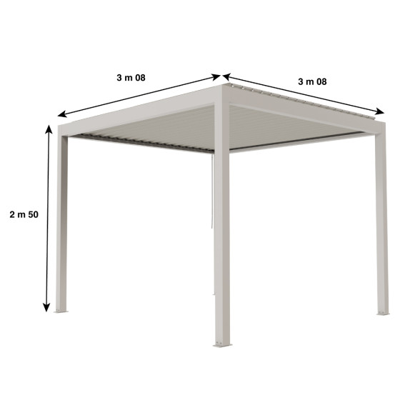 pergola bioclimatique autoportante Made in France