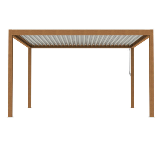 pergola aluminium bioclimatique imitation bois