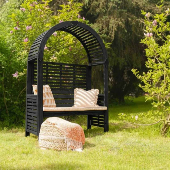 banc de jardin avec pergola en bois Roccolo