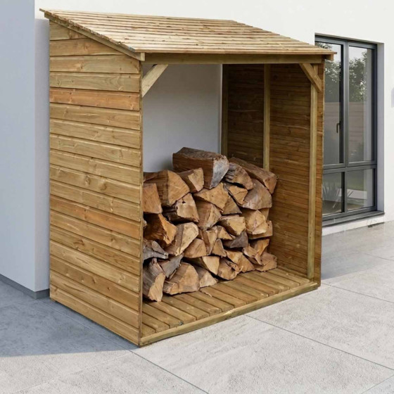 abri à buches extérieur 4 m²
