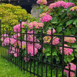 Cloture de jardin en acier noir