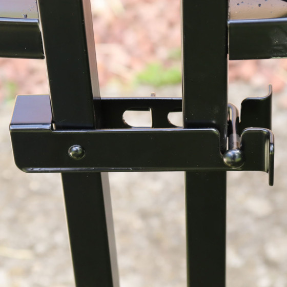 portillon de jardin en acier avec verrou