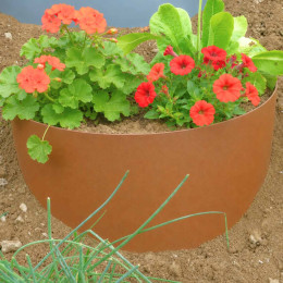 bordure de jardin demi lune en fer vieilli made in france