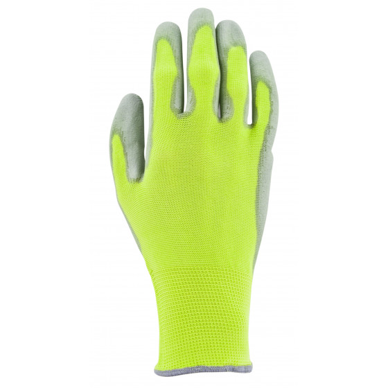 gants de jardinage femme confort vert anis