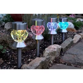 Balise solaire en verre multi facettes (les 4)