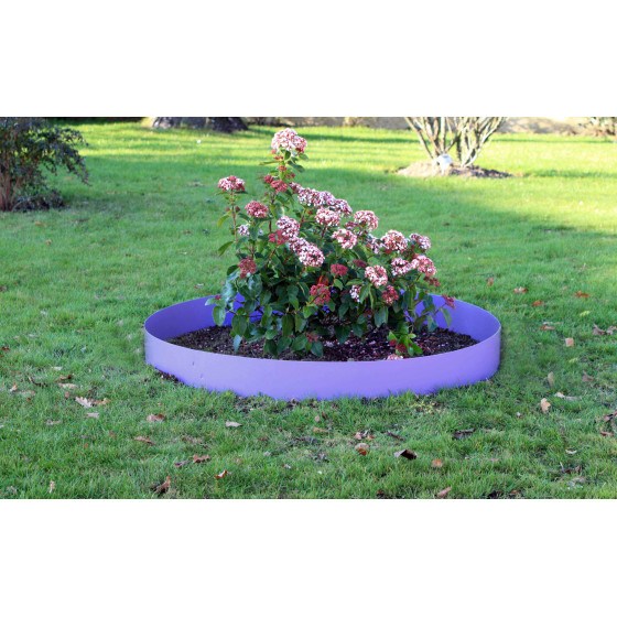 Bordure de jardin en acier lilas H 15 cm