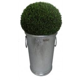 bac en zinc haut et rond H 56 cm