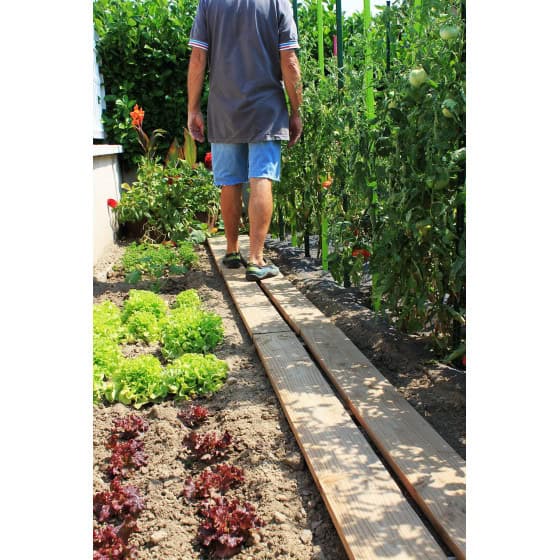 Chemin en bois pour jardin