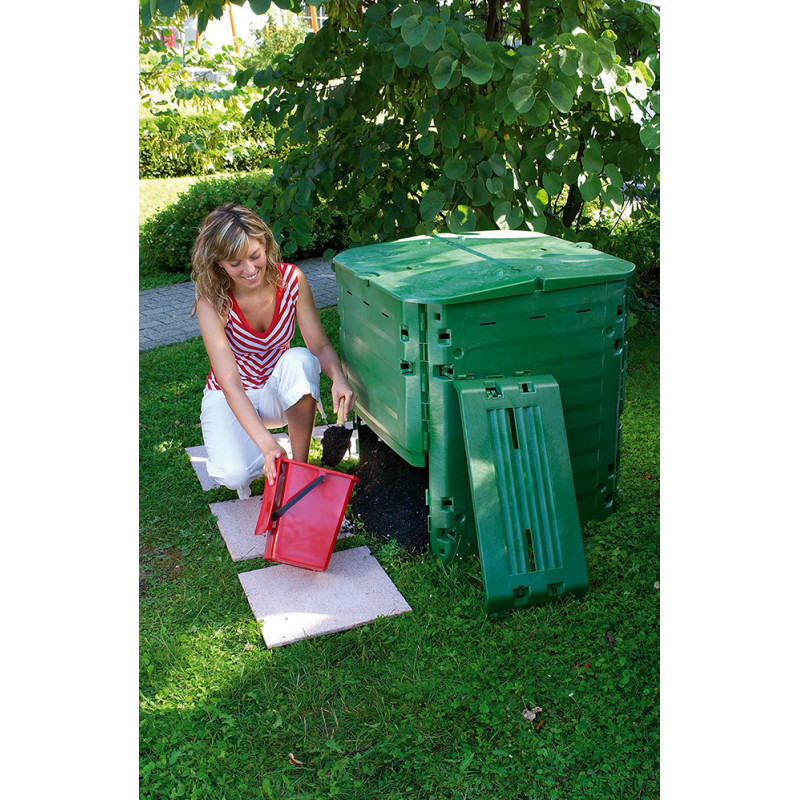 2x Composteur de jardin déchets bac de compostage conteneur de