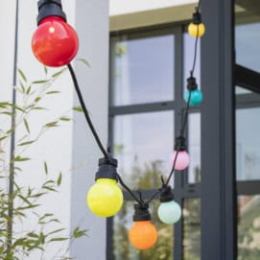 Guirlande guinguette exterieur multicolore 3 m
