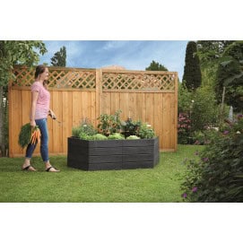 Extension carré potager hexagonal en plastique H 25 cm