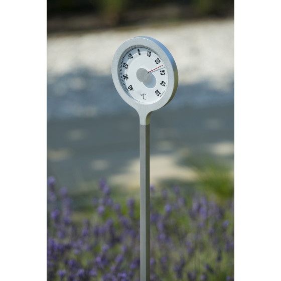 Thermomètre de jardin à planter en métal