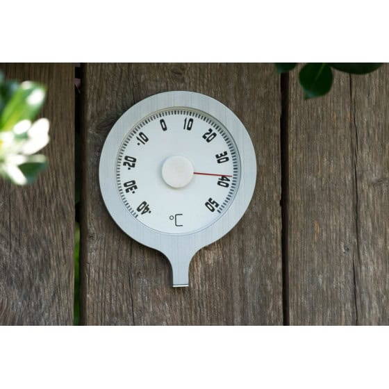 Thermomètre de jardin à planter en métal